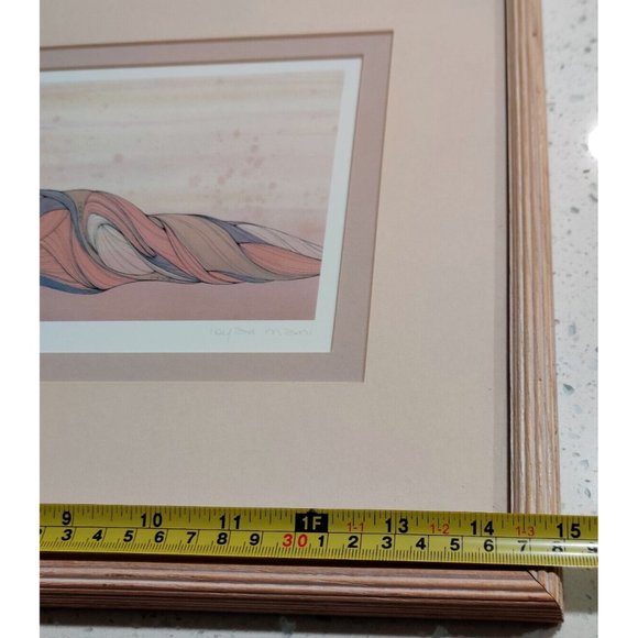 Ioyan Mani Watercolor "NIGHT'S PROTECTION" Pencil Tilted 13X15" Signed & Framed - Picture 8 of 8